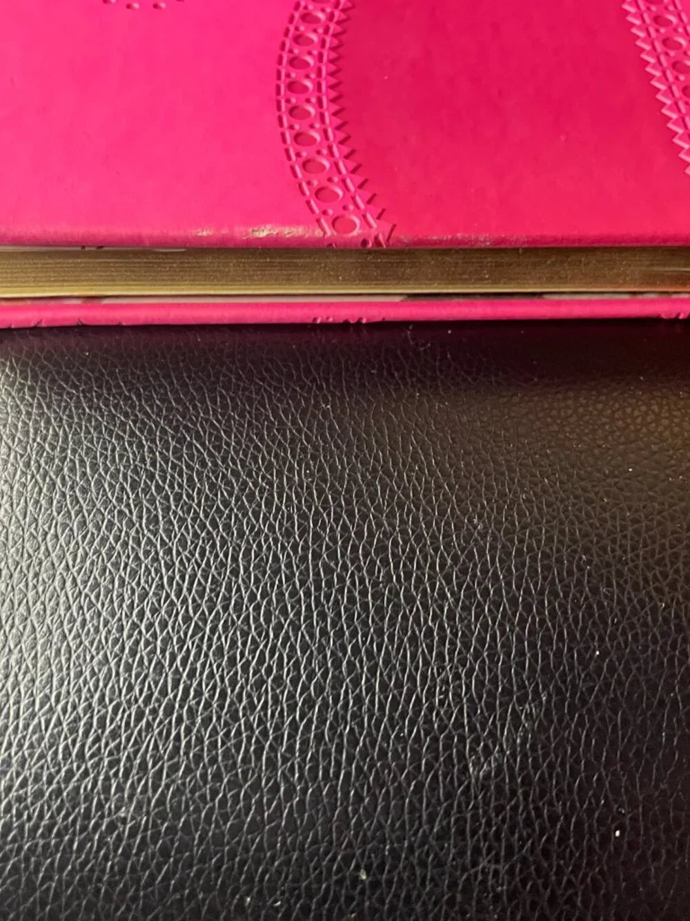 neon pink Ted Baker notebook